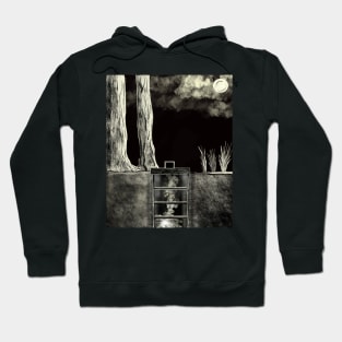 Ladder in the Forest (black/white) Hoodie
